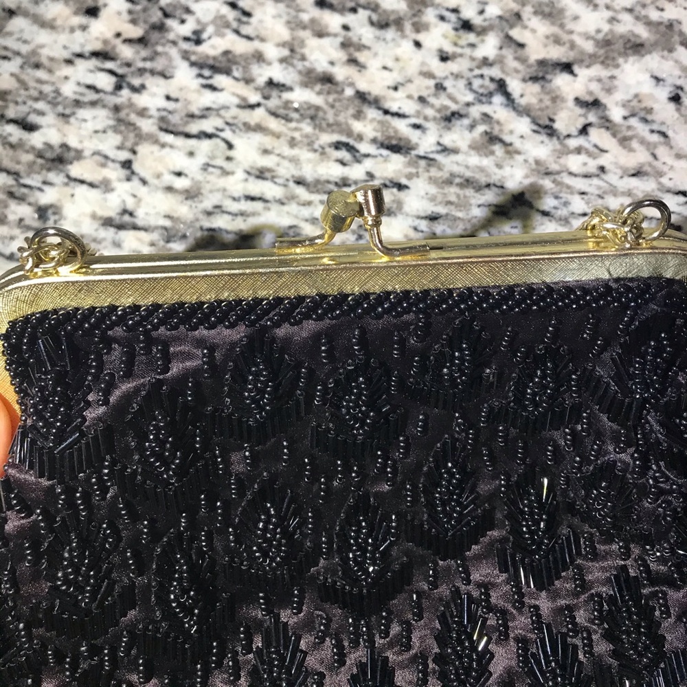 La Regale Black Beaded Clutch - Picture 4 of 6